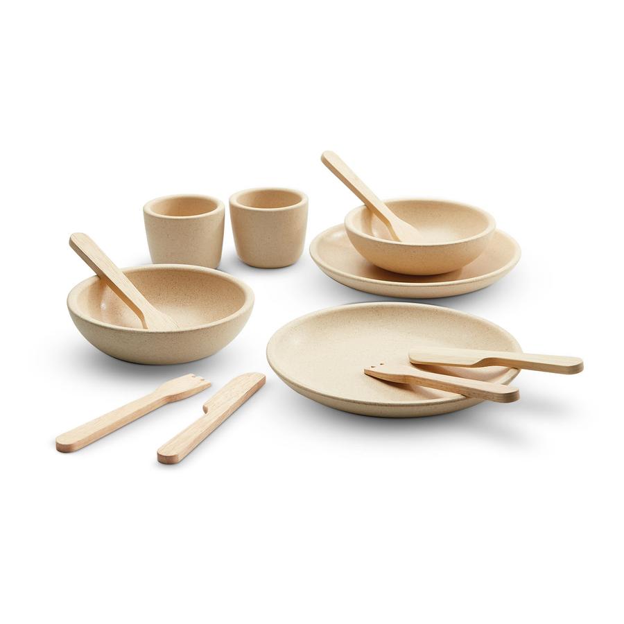 Wooden Tableware Set - Play Dishes